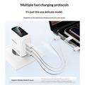 Yesido YC114 140W GaN-oplader - 2x USB-C, USB-A, TFT-skærm - hvid