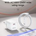 Yesido YC116 45W USB-C GaN-oplader med USB-C-kabel – hvid