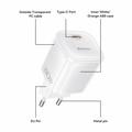 Yesido YC117 60W USB-C GaN-oplader med USB-C-kabel – hvid