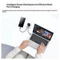 Yesido YC122 hurtigoplader med to porte, PD 60W og digitalt display - sort