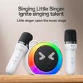 Yesido YSW36 Cute Ears Bluetooth 5.3 Karaoke-højttaler med to mikrofoner til børn - hvid