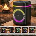 Yesido YSW51 45W TWS Bluetooth-højttaler med to mikrofoner og RGB-belysning - sort