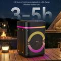 Yesido YSW51 45W TWS Bluetooth-højttaler med to mikrofoner og RGB-belysning - sort