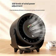 Z6 2-i-1 køleventilator til skrivebordet med befugtningsfunktion - USB-opladelig - sort