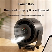 Z6 2-i-1 køleventilator til skrivebordet med befugtningsfunktion - USB-opladelig - sort