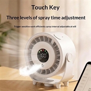 Z6 2-i-1 køleventilator til skrivebordet med befugtningsfunktion - USB-opladelig - hvid