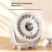 Z6 2-i-1 køleventilator til skrivebordet med befugtningsfunktion - USB-opladelig - hvid