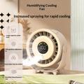 Z6 2-i-1 køleventilator til skrivebordet med befugtningsfunktion - USB-opladelig - beige