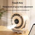Z6 2-i-1 køleventilator til skrivebordet med befugtningsfunktion - USB-opladelig - beige