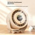 Z6 2-i-1 køleventilator til skrivebordet med befugtningsfunktion - USB-opladelig - beige
