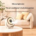 Z6 2-i-1 køleventilator til skrivebordet med befugtningsfunktion - USB-opladelig - beige