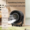Z6 2-i-1 køleventilator til skrivebordet med befugtningsfunktion - USB-opladelig - sort