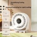 Z6 2-i-1 køleventilator til skrivebordet med befugtningsfunktion - USB-opladelig - hvid