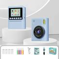 Z900 Børnekamera med øjeblikkelig print med kreative filtre, 32GB hukommelseskort - blå