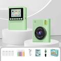 Z900 Børnekamera med øjeblikkelig print med kreative filtre, 32GB hukommelseskort - grøn