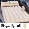 ZD-431 Oppustelig sovemadras til bilen med 2 puder og luftpumpe - beige