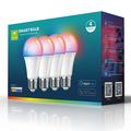 ZJ-BWBL1H-RGBWW-4P 4PCS 10W Bluetooth Smart Light Bulbs WiFi 2.4G Voice RGBCW 220V LED-pærer
