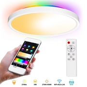 30W Ultratynd RGBCW Smart Loftlampe med WiFi og Bluetooth Fjernbetjening ZJ-WCLD-HC-RGB-CCT-S