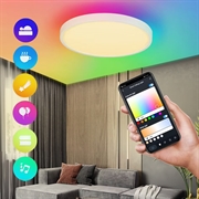 30W Ultratynd RGBCW Smart Loftlampe med WiFi og Bluetooth Fjernbetjening ZJ-WCLD-HC-RGB-CCT-S