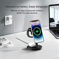 ZJ05 3-i-1 Qi 2.2 magnetisk trådløs oplader 25W - sort