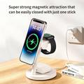 ZJ05 3-i-1 Qi 2.2 magnetisk trådløs oplader 25W - sort