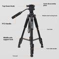 ZOMEi Q310 2-i-1 Tripod / Monopod Stativ til Kamera - sort