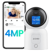 Zosi C519M 4MP smart WiFi-overvågningskamera med AI-personregistrering - hvid
