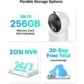 Zosi C519M 4MP smart WiFi-overvågningskamera med AI-personregistrering - hvid