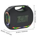 Zealot ZE21 250W Bluetooth-højttaler til udendørs fest - sort