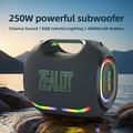 Zealot ZE21 250W Bluetooth-højttaler til udendørs fest - sort
