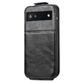 Lynlåslomme Google Pixel 6a Vertikal Flip Cover - Sort