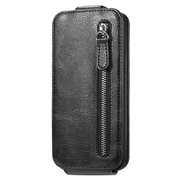 iPhone 16 Plus Lynlåslomme Vertikal Flip Cover - Sort