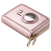Lynlås Pung med Apple AirTag 1/2 Holder og RFID - Pink