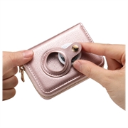 Lynlås Pung med Apple AirTag 1/2 Holder og RFID - Pink