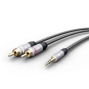 Goobay 3,5 mm/2 x RCA lydkabel-adapter