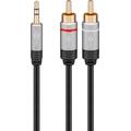 Goobay 3,5 mm/2 x RCA lydkabel-adapter