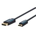 Clicktronic DisplayPort / USB-C Adapter Kabel - 1m - Sort