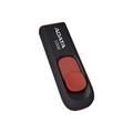 ADATA C008 Capless Sliding USB Flash-drev - 16GB - Sort / Rød