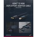Clicktronic Active Mini DisplayPort / HDMI Adapter Kabel - 1m - Sort