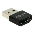 Delock Adapter HDMI-A hun > USB Type-A han - Sort