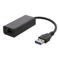 DELTACO USB-A til Gigabit Ethernet Netværksadapter - Sort