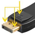 Goobay DisplayPort / HDMI Adapter - Guldbelagt - Sort