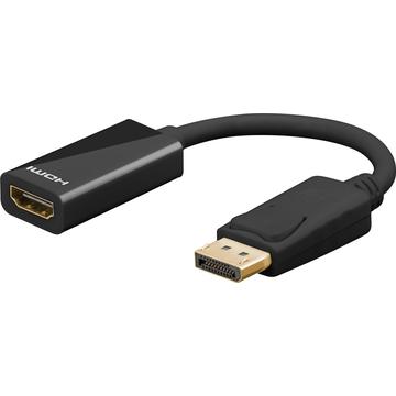 Goobay DisplayPort / HDMI Adapter Kabel - Guldbelagt - Sort