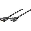 Goobay Dual Link DVI-D Full HD Forlængerkabel - 2m - Nikkelbelagt - Sort