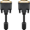 Goobay Dual Link DVI-D Full HD Kabel - 10m - Guldbelagt - Sort
