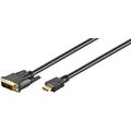 Goobay DVI-D / HDMI Kabel - 3m - Guldbelagt - Sort