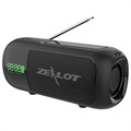 Zealot A5 Soldrevet Bluetooth-højtaler / FM-Radio med LED-Lys - Sort