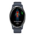 Garmin Venu 2 Sportsur - 45mm - Blå / Sølv
