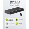 Goobay HDMI 2.0 Bryder 4 til 1 med Lydudgang - Sort