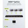 Goobay HDMI 2.0 Splitter 1 til 4 - Sort